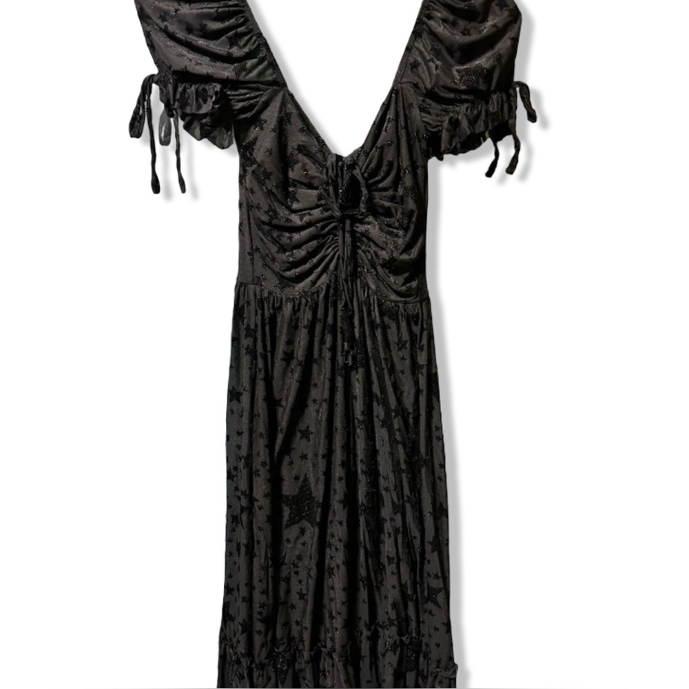 Blackmilk Burned Velvet Stars Tea Party Dress - Picture 4 of 5